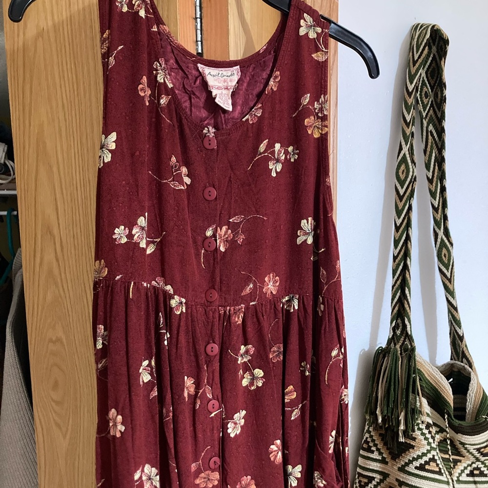 april cornell pinafore wrap dress